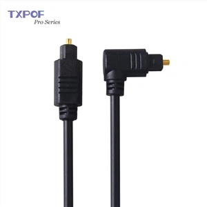 Cabos Toslink de áudio óptico digital SPDIF de 90 graus