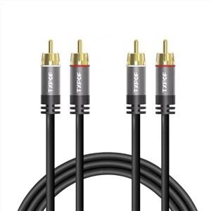 Cabo de áudio e vídeo de 2 RCA para 2 RCA